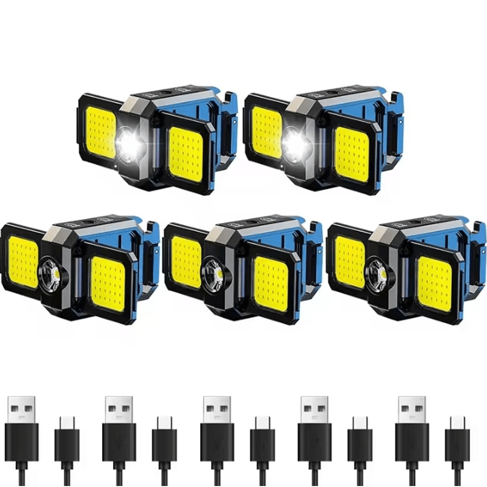 USB USB Rechargeable Mini Flashlight With COB Work Light Portable Lantern Keychain With 90 Foldabl 10