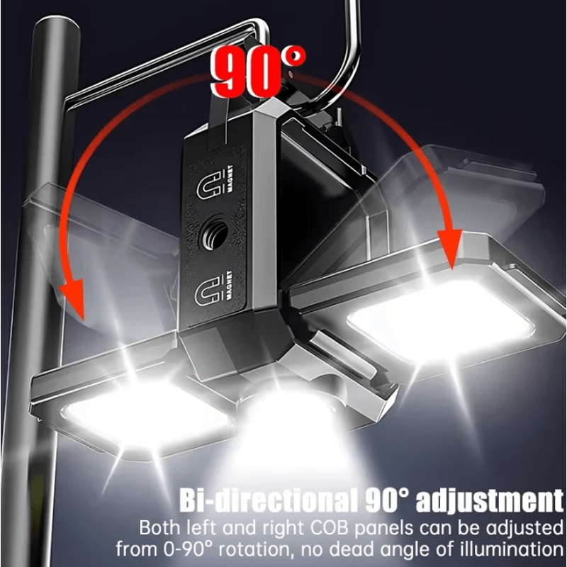 USB USB Rechargeable Mini Flashlight With COB Work Light Portable Lantern Keychain With 90 Foldabl 3