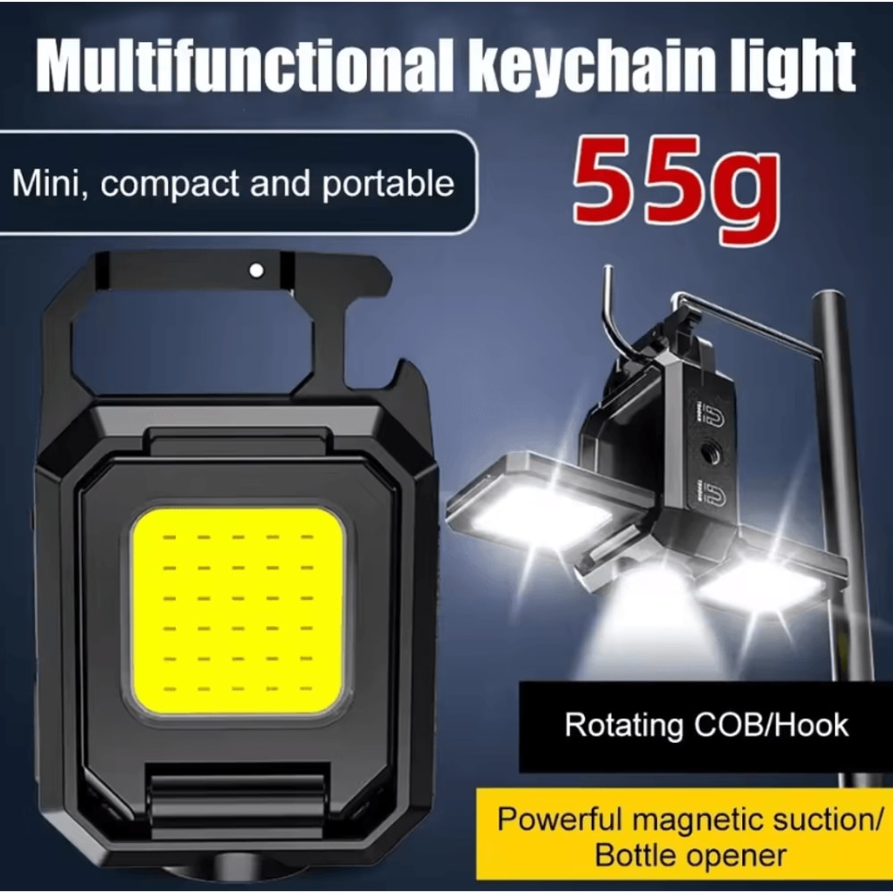 USB USB Rechargeable Keychain Light COB Pocket Flashlight And Mini XPE Work Light Emergency USB Fl 1