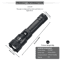USB Charging Tactical Flashlight With BuiltIn Battery 2000LM High Power Torch With Display Zoom R 5