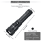 USB Charging Tactical Flashlight With BuiltIn Battery 2000LM High Power Torch With Display Zoom R 5
