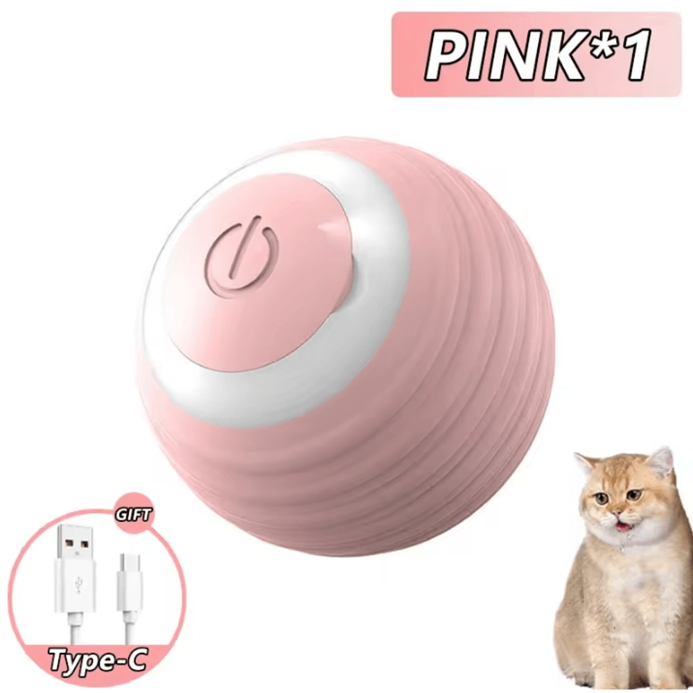 Automatic Interactive Cat Toy Automatic Rolling Cat Ball Smart Electronic Cat Game Toy For Indoor 4