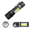 USB Rechargeable Mini Flashlight With COB XPE Torches Portable BuiltIn Battery Zoomable Small Tor 0