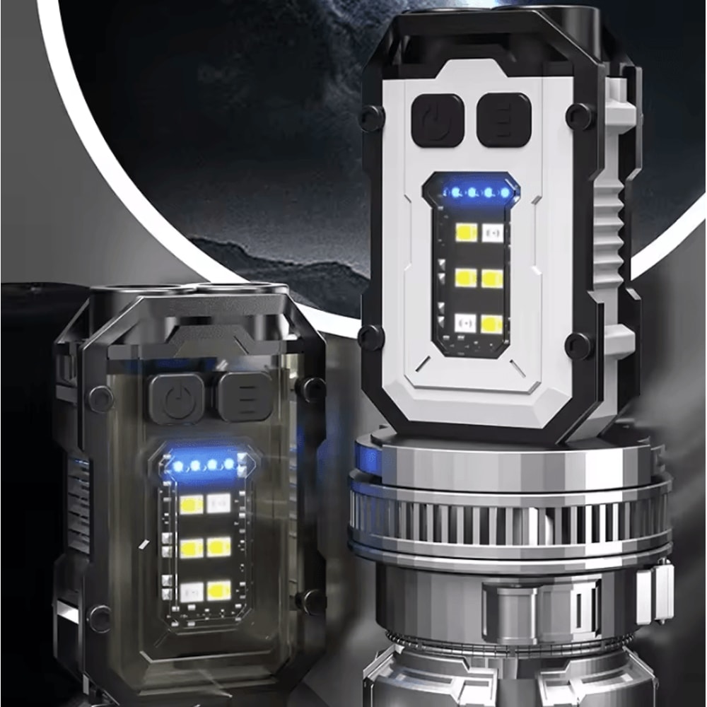 BALDR Pocket Torch Flashlight Rechargeable EDC Mini Flashlight With Magnetic COB Work Light LED Ke 1