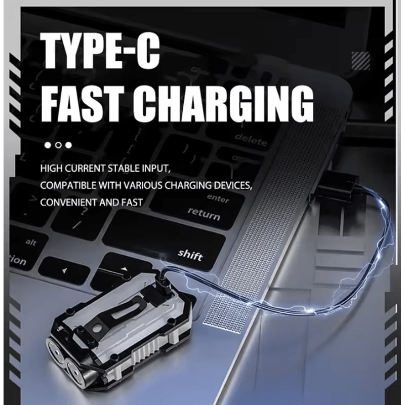 BALDR Pocket Torch Flashlight Rechargeable EDC Mini Flashlight With Magnetic COB Work Light LED Ke 4