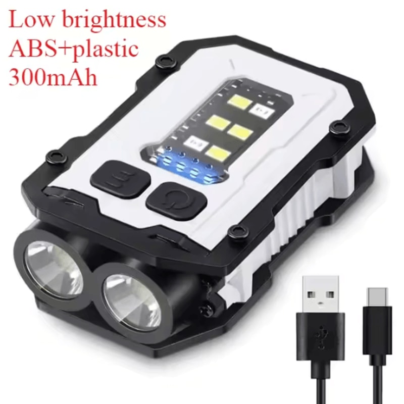 BALDR Pocket Torch Flashlight Rechargeable EDC Mini Flashlight With Magnetic COB Work Light LED Ke 6