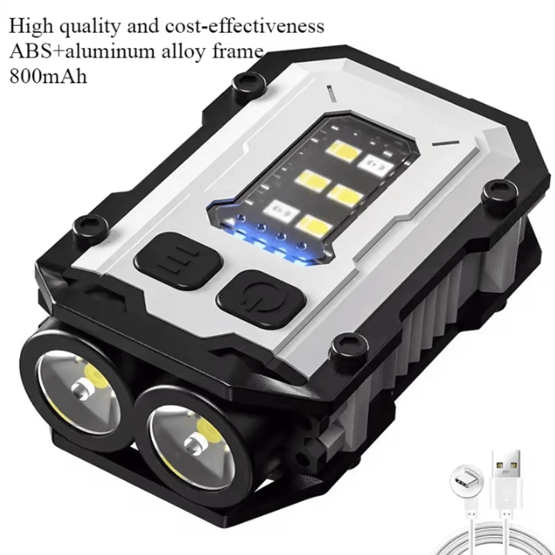 BALDR Pocket Torch Flashlight Rechargeable EDC Mini Flashlight With Magnetic COB Work Light LED Ke 8