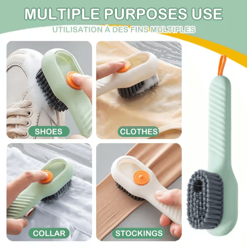 Multifunction Liquid Shoe Cleaning Brush Shoe Cleaner With Soap Dispenser Soft Bristle Shoe Brush 3
