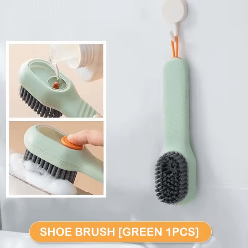Multifunction Liquid Shoe Cleaning Brush Shoe Cleaner With Soap Dispenser Soft Bristle Shoe Brush 6