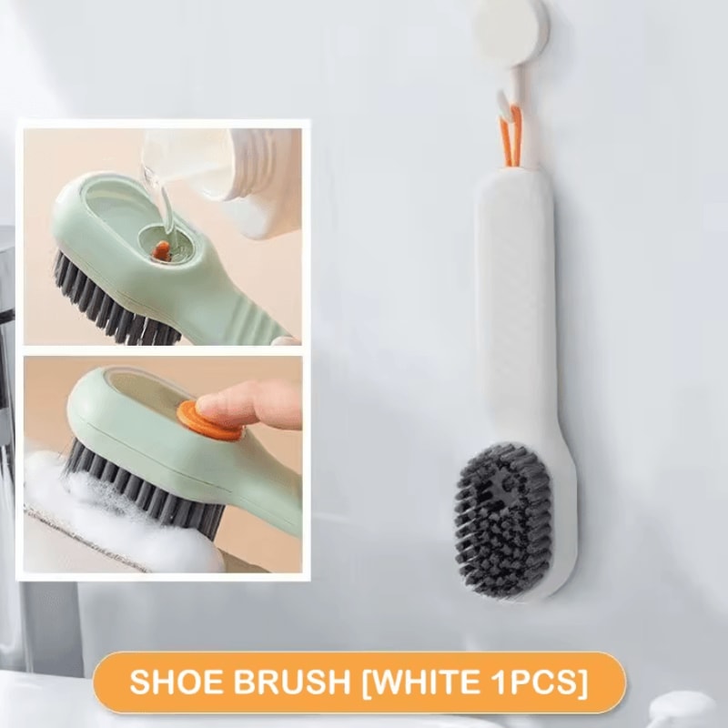 Multifunction Liquid Shoe Cleaning Brush Shoe Cleaner With Soap Dispenser Soft Bristle Shoe Brush 7