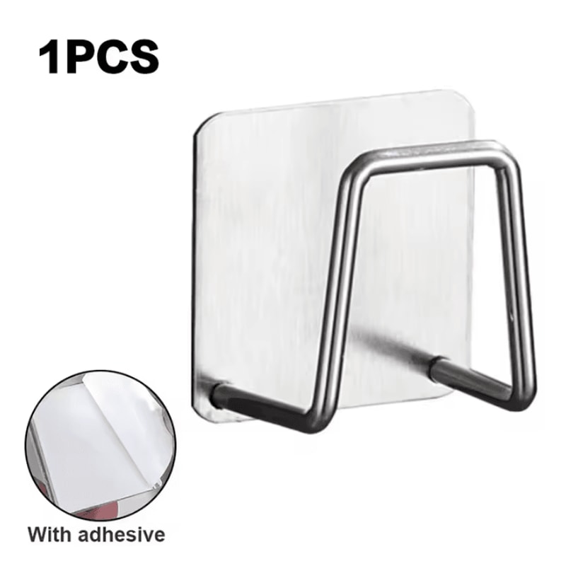 15Pcs Kitchen Sponges Holder Stainless Steel Sink Organizer With Self Adhesive Sponge Rack Drying 5