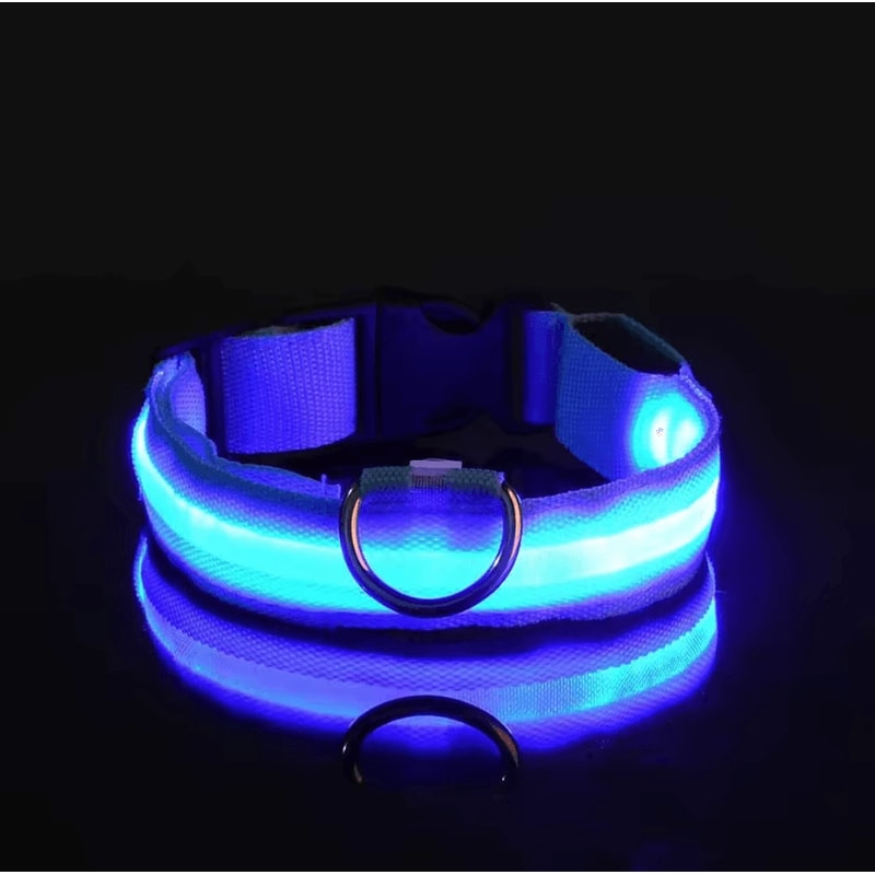 Nylon Luminous Dog Leash And Glow In The Dark Dog Collar LED Safety Pet Leash For Night Walking 9