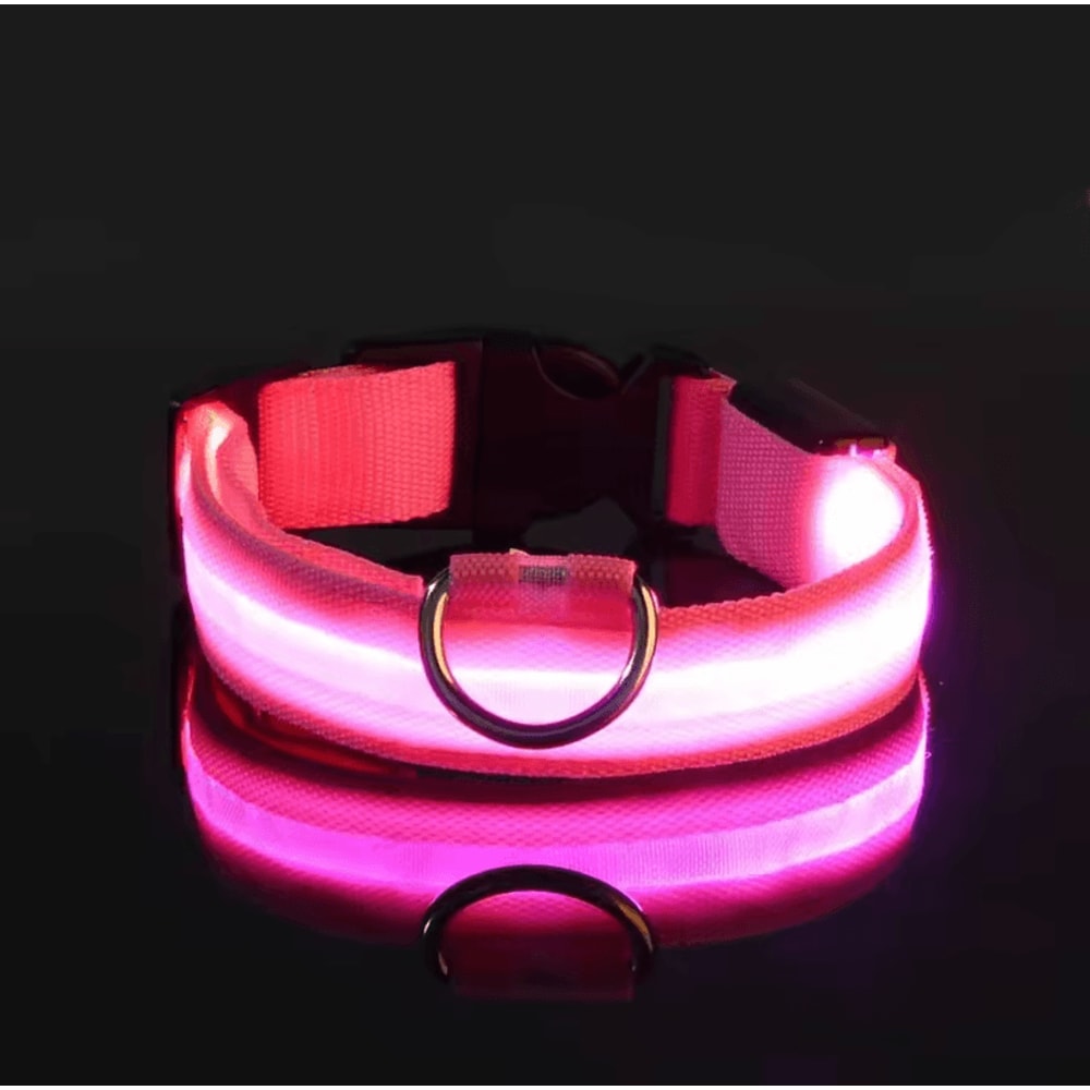 Nylon Luminous Dog Leash And Glow In The Dark Dog Collar LED Safety Pet Leash For Night Walking 11