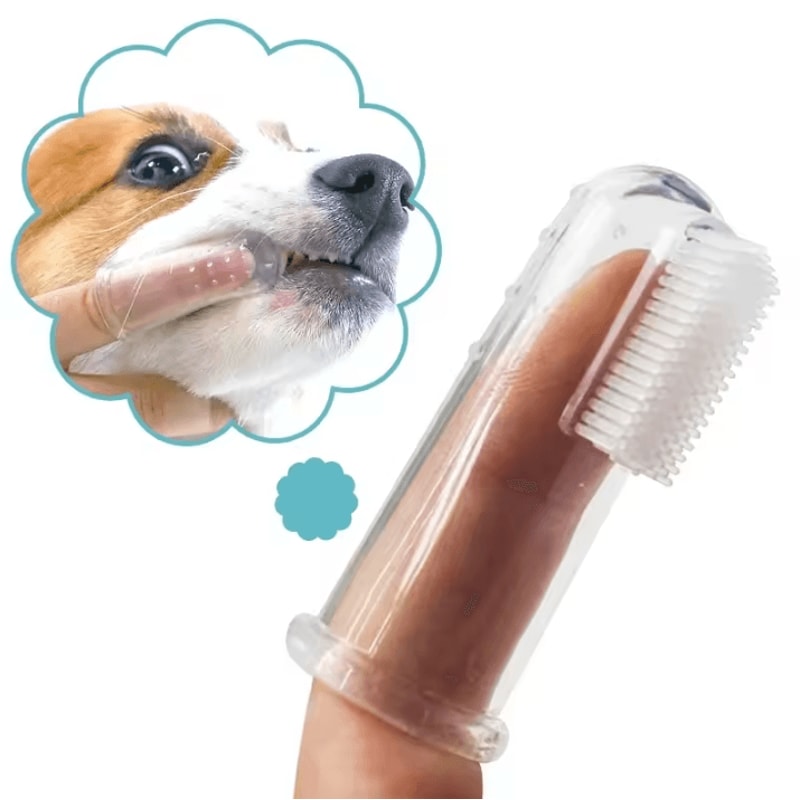 Super Soft Pet Finger Toothbrush Silicone Pet Teeth Brush For Dogs And Cats With Bad Breath Dog Br 0
