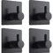 4 Pcs Stainless Steel Wall Hooks Adhesive Bathroom Robe Hooks MultiPurpose Hanger Hooks For Towel 3