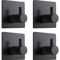 4 Pcs Stainless Steel Wall Hooks Adhesive Bathroom Robe Hooks MultiPurpose Hanger Hooks For Towel 3