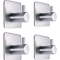 4 Pcs Stainless Steel Wall Hooks Adhesive Bathroom Robe Hooks MultiPurpose Hanger Hooks For Towel 4