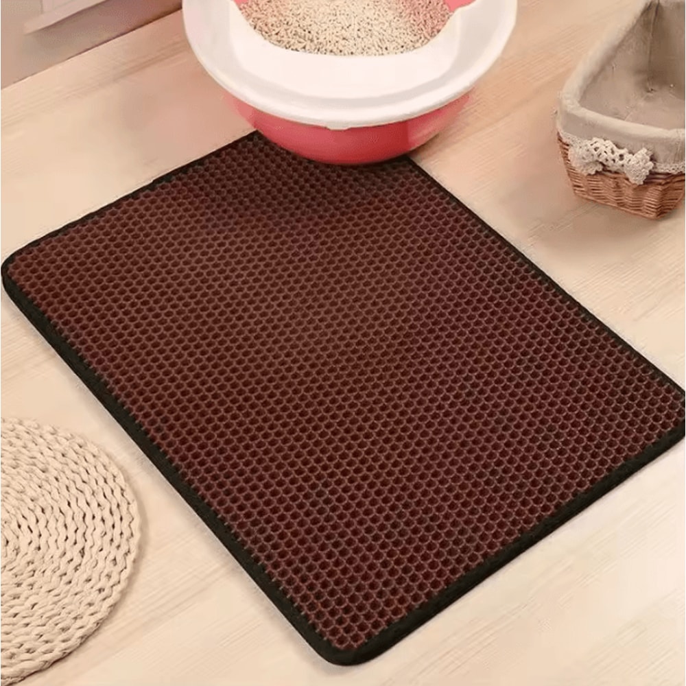 Cat Litter Mat Double Layer Waterproof Pet Pad With NonSlip Sand Catcher Washable Clean Mat 6