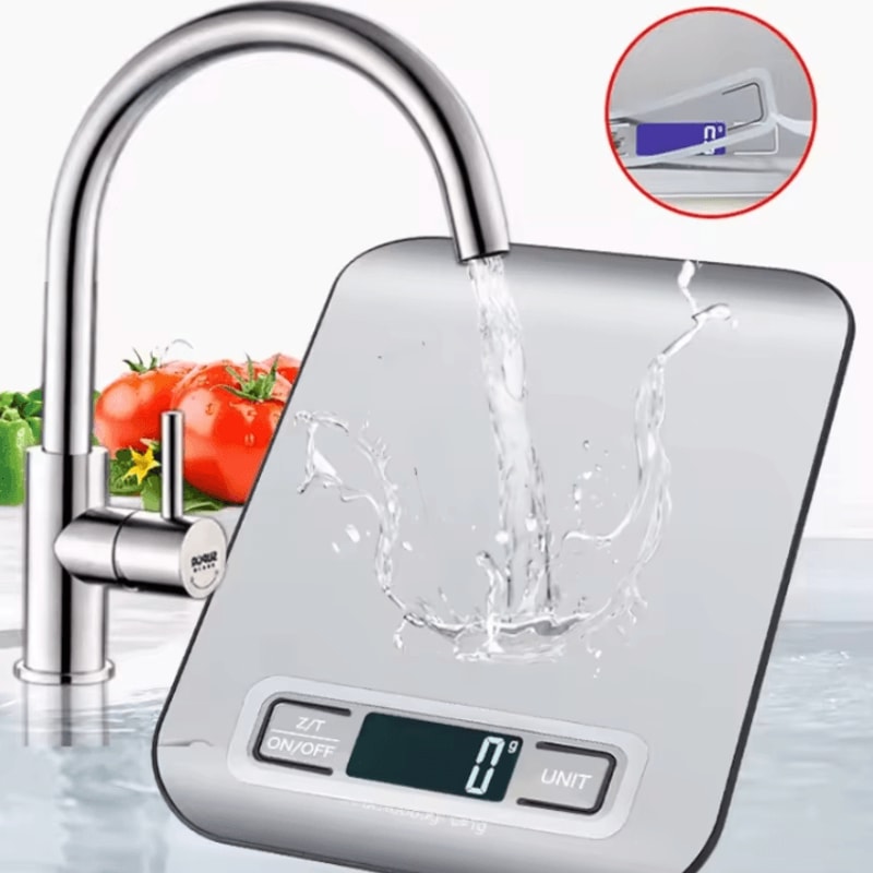 5000 G Digital Kitchen Scale LCD Food Weighing Scale With Stainless Steel Electronic Scale Panel F 0