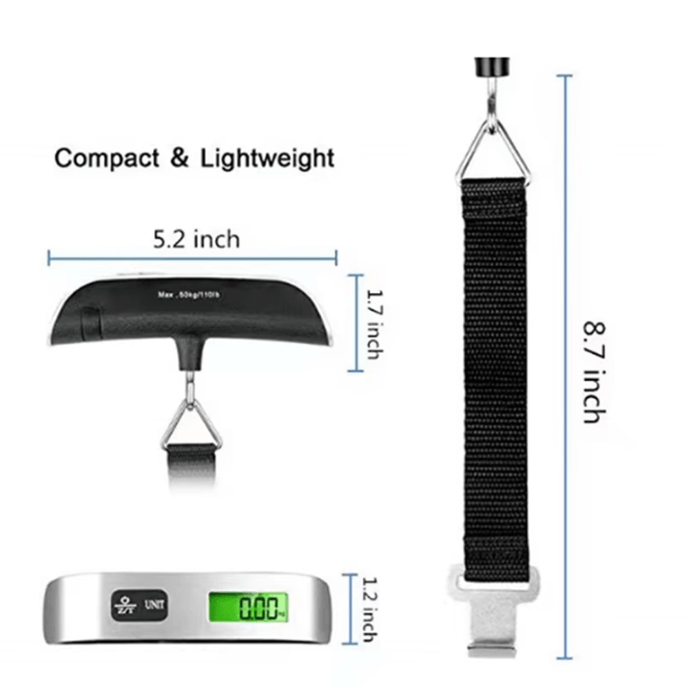 Digital Luggage Scale Portable Travel Scale With LCD Display 110 Lb50 Kg Baggage Weighing Scale 2