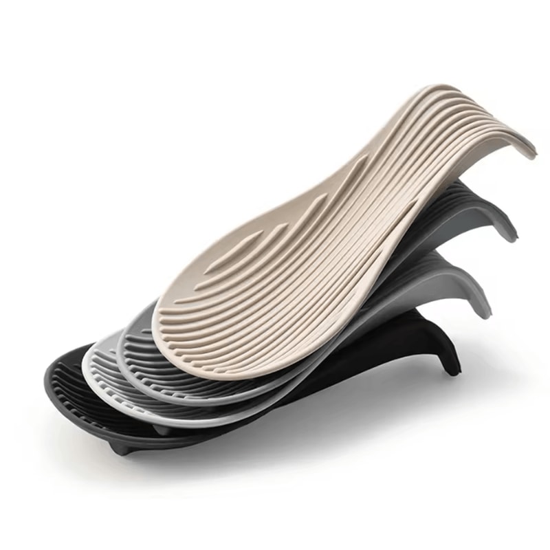 14 Pcs Silicone Spoon Holder Heat Resistant Kitchen Placemat Insulated Cutlery Holder Tool Set 9