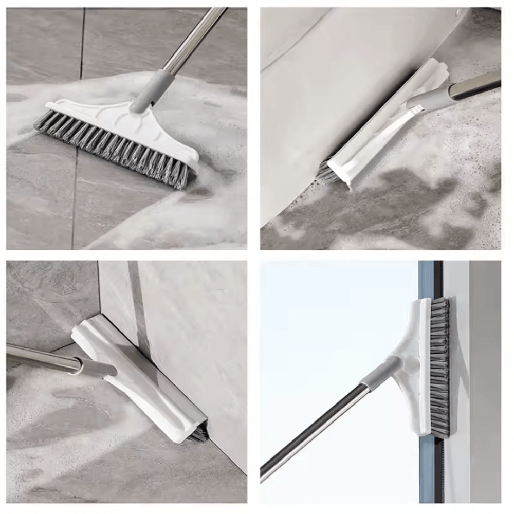 Long Handle Floor Brush Bathroom Cleaning Brush Toilet Tile Scrub Brush For Seam And Wall Wash 3