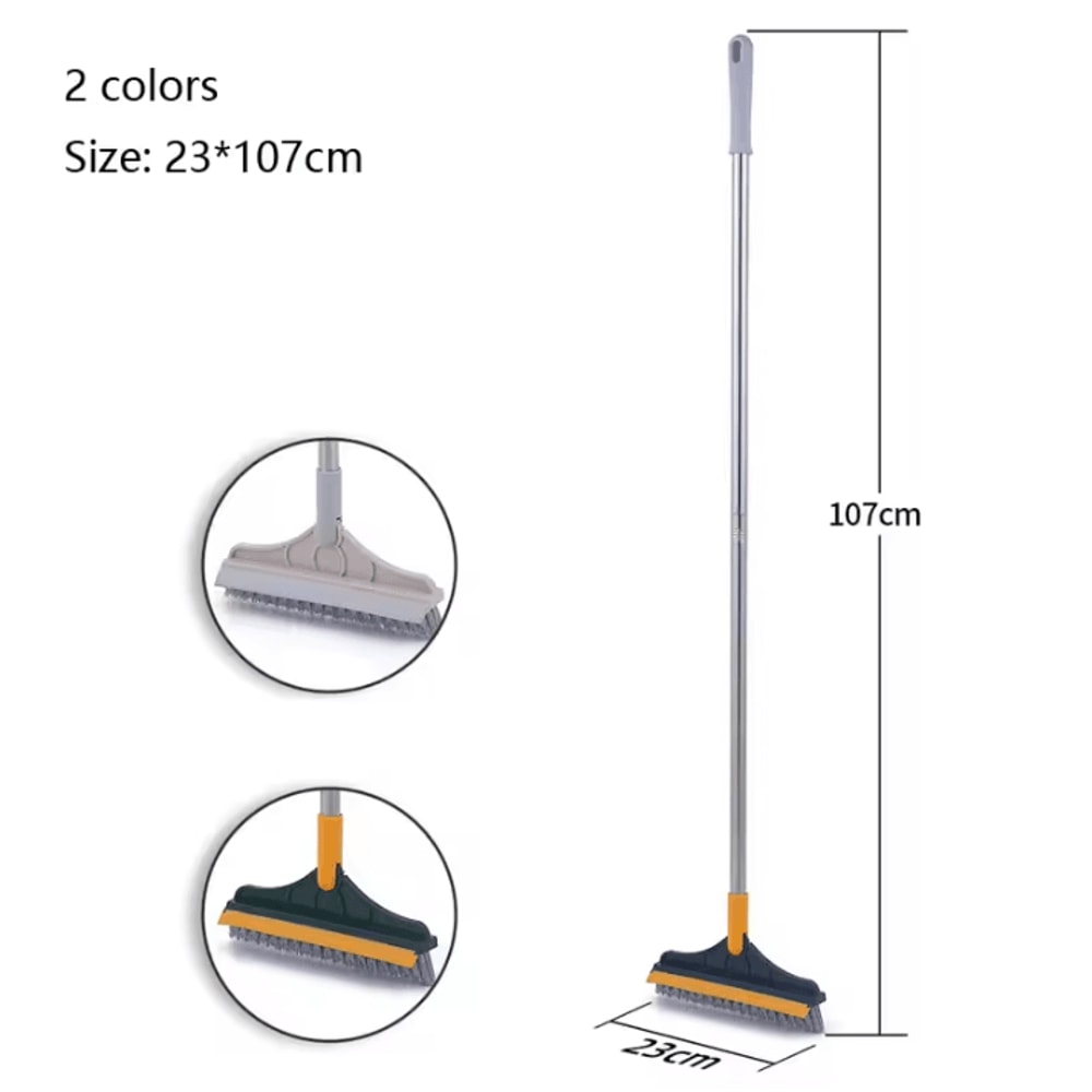 Long Handle Floor Brush Bathroom Cleaning Brush Toilet Tile Scrub Brush For Seam And Wall Wash 5