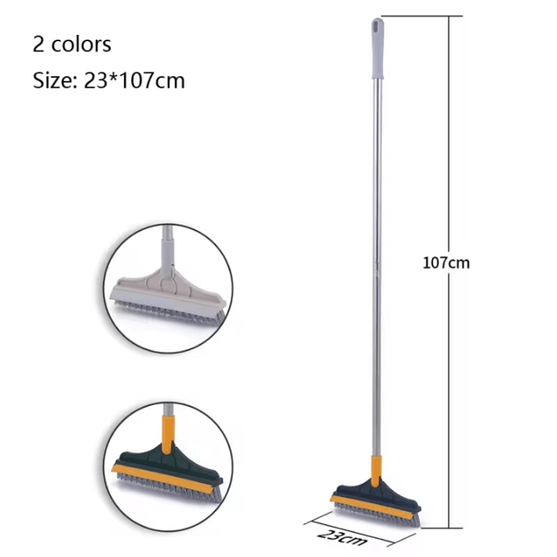Long Handle Floor Brush Bathroom Cleaning Brush Toilet Tile Scrub Brush For Seam And Wall Wash 5