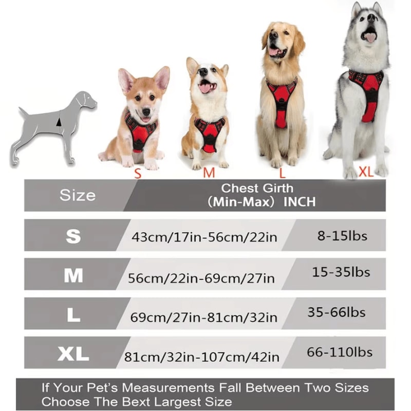 No Pull Dog Harness With Front Clip Dog Harness Heavy Duty Reflective And Easy Control Handle For L 1