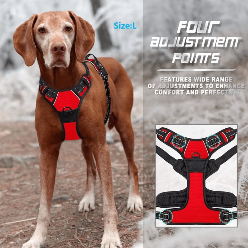 No Pull Dog Harness With Front Clip Dog Harness Heavy Duty Reflective And Easy Control Handle For L 2