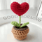 Handmade Potted Plant Decor And Artificial Flower Ornament Small Woven Potted Plant Creative Flower 0