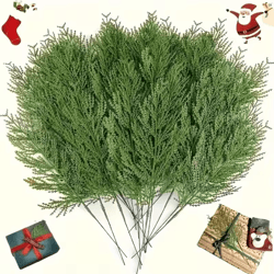 24 pcs artificial pine branches, christmas evergreen sprays for diy holiday greenery and christmas stem decorations