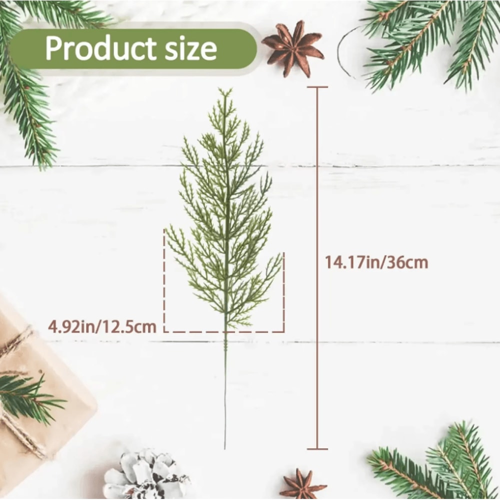 24 Pcs Artificial Pine Branches Christmas Evergreen Sprays For DIY Holiday Greenery And Christmas S 4