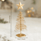 Iron Christmas Tree Ornament Golden Holiday Home Decoration Festive Tabletop Xmas Figurine 4