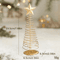 Iron Christmas Tree Ornament Golden Holiday Home Decoration Festive Tabletop Xmas Figurine 5