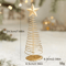 Iron Christmas Tree Ornament Golden Holiday Home Decoration Festive Tabletop Xmas Figurine 5