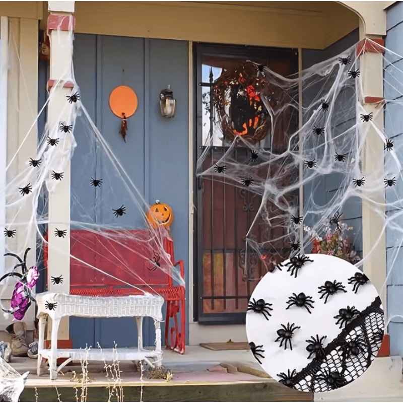 10050 Pcs Halloween Spider Decorations Realistic Plastic Scary Spiders For Halloween And Haunted Ho 4