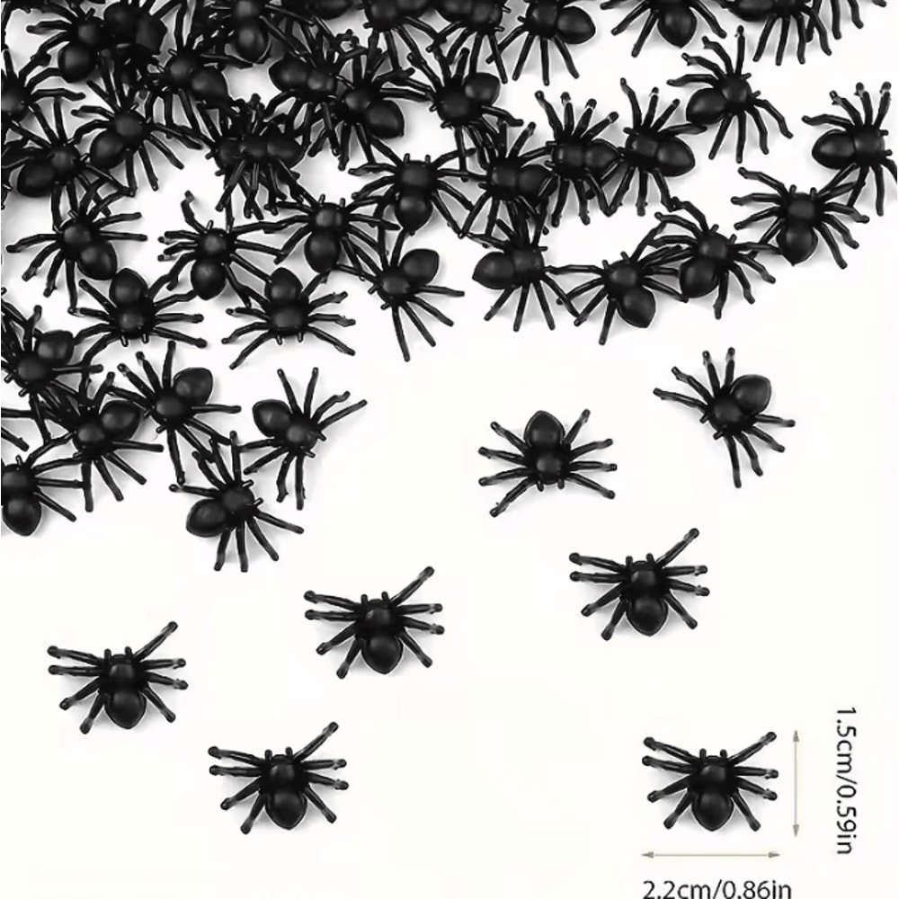 10050 Pcs Halloween Spider Decorations Realistic Plastic Scary Spiders For Halloween And Haunted Ho 5