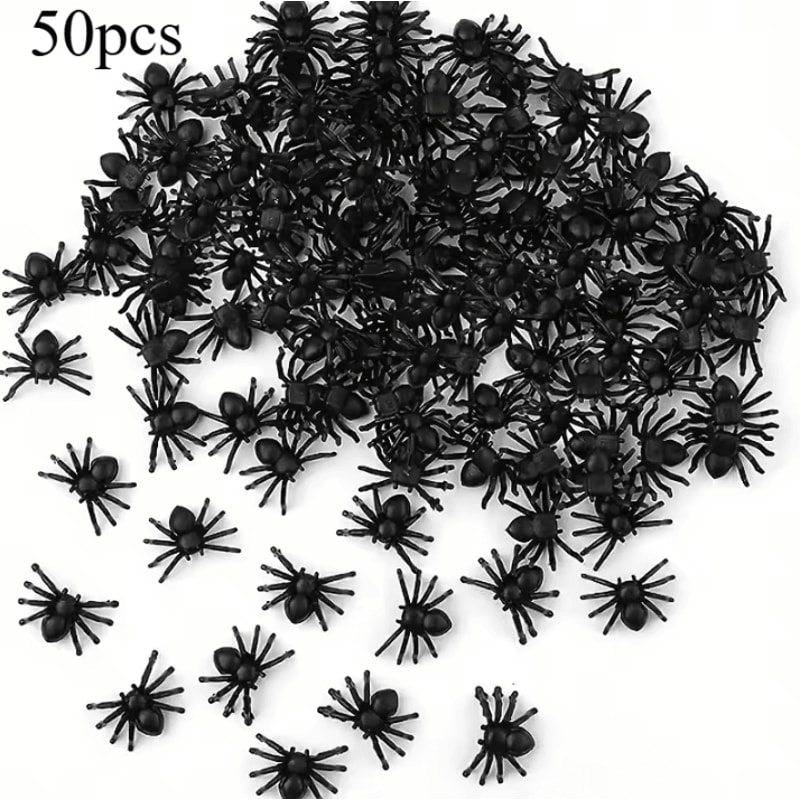 10050 Pcs Halloween Spider Decorations Realistic Plastic Scary Spiders For Halloween And Haunted Ho 6