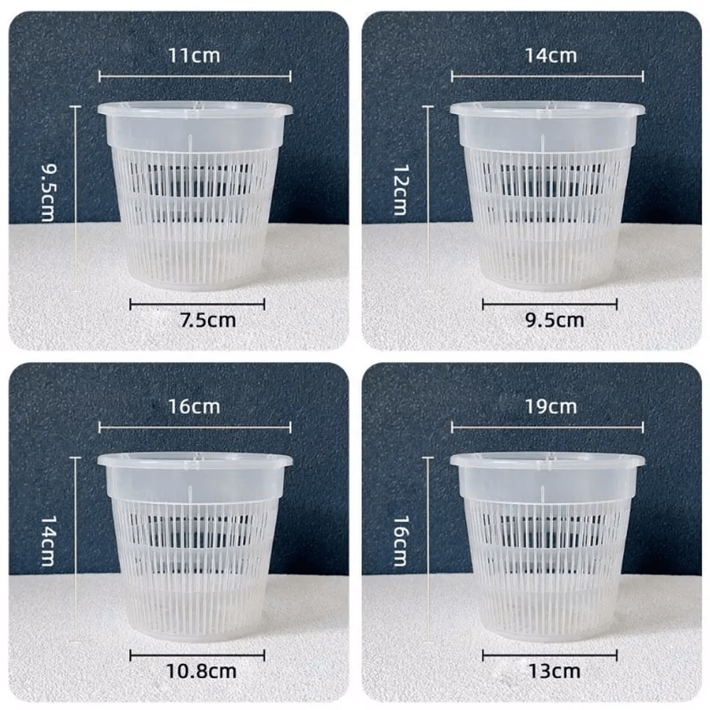 Mesh Flower Pot Root Control Transparent Planter Breathable Orchid Pot With Drainage Hole 4