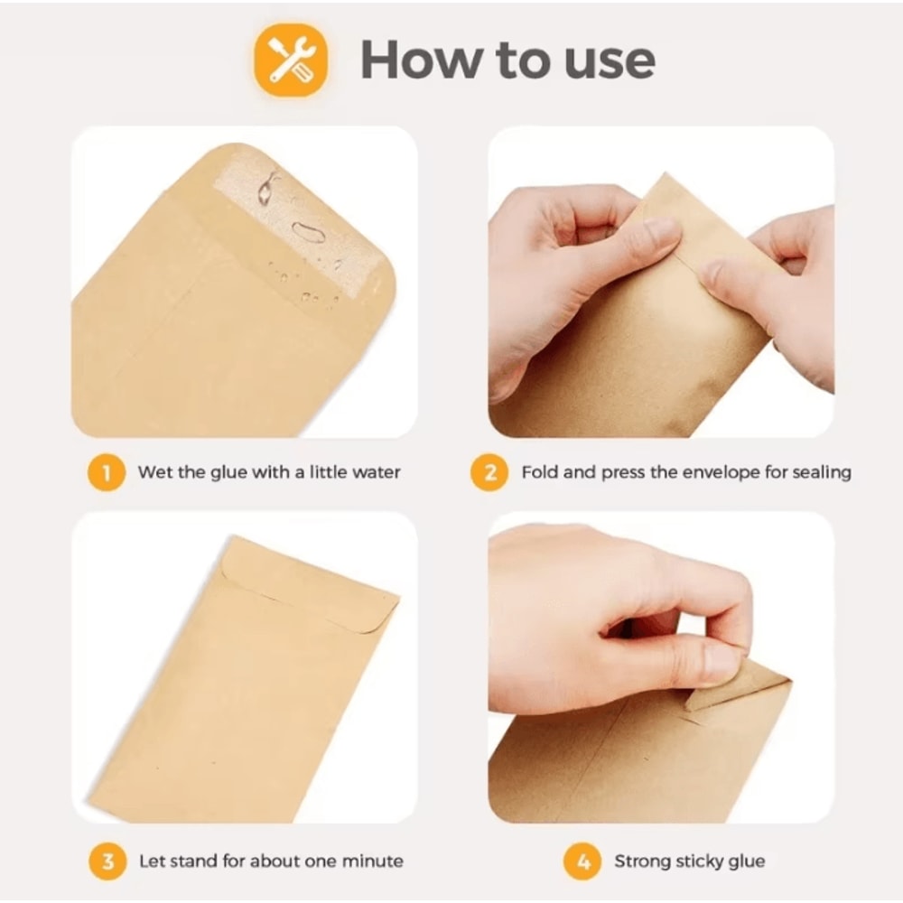 20 Pcs Cash Envelope Set SelfSealing Brown Kraft Money Pouches For Budgeting And Festival Gifts 3