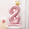 Elegant 40 Inch Number Balloons Princess Birthday Balloons With Pink Crown Balloons For Party Deco 14