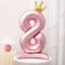 Elegant 40 Inch Number Balloons Princess Birthday Balloons With Pink Crown Balloons For Party Deco 14