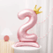 Elegant 40 Inch Number Balloons Princess Birthday Balloons With Pink Crown Balloons For Party Deco 8