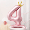Elegant 40 Inch Number Balloons Princess Birthday Balloons With Pink Crown Balloons For Party Deco 10