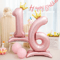 Elegant 40 Inch Number Balloons Princess Birthday Balloons With Pink Crown Balloons For Party Deco 2