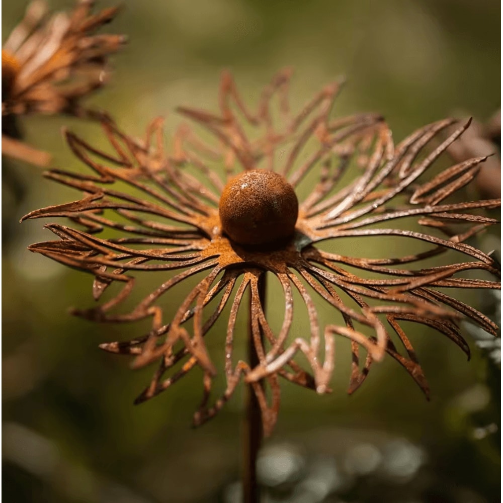 1PC Rustic Rustic Garden Stake Decorative Garden Art Bluebonnet Metal Yard Ornament For Outdoor Law 2