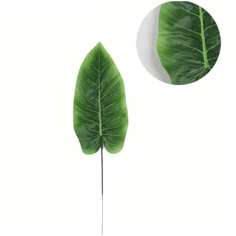 10PCS Artificial Banana Leaf Palm Branches Realistic Green Foliage Decoration For Wedding Christma 1
