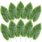 10PCS Artificial Banana Leaf Palm Branches Realistic Green Foliage Decoration For Wedding Christma 0