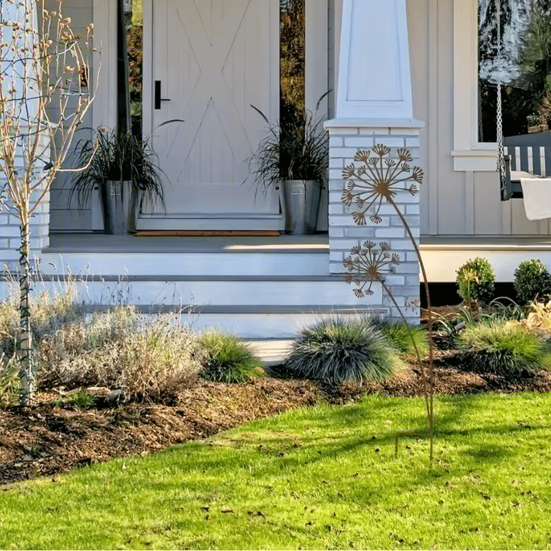 1PC Metal Metal Garden Stake Decorative Flower Patio Planter Outdoor Yard Decoration Stylish Decor 2